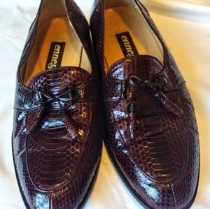 Ennesi Black Reptile Mens Slip On Loafers Size 10